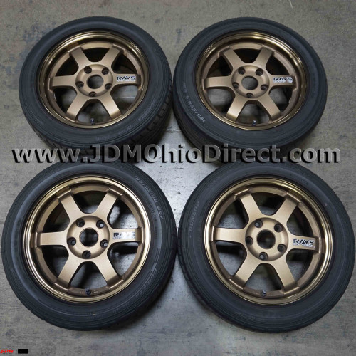 JDM Volk Racing TE37 Bronze 15 inch Wheels 
